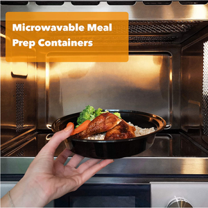 Mangkuk Sup Mie Sekali Pakai, Mangkuk Plastik Kemasan Makanan 24Oz 38Oz 32Oz untuk Mangkuk Salad Hitam dengan Tutup Bening - Product Image 4