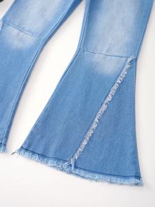 4-14 <span class=keywords><strong>ans</strong></span> Enfants Filles Vêtements Denim Casual Pantalon <span class=keywords><strong>large</strong></span> Jeans Feminino Grande Taille Femmes Jeans - Product Image 5