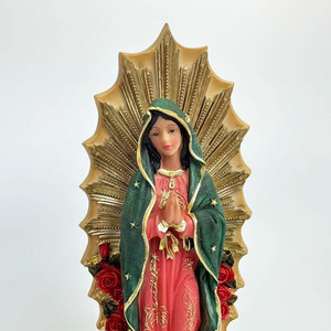 Regalo de Navidad, Figura Religiosa, Sagrada Familia, Estatuas Mexicanas de <span class=keywords><strong>la</strong></span> <span class=keywords><strong>Virgen</strong></span> María, Decoración del Hogar, Artesanía de Resina de Europa, Escultura Artística - Product Image 4