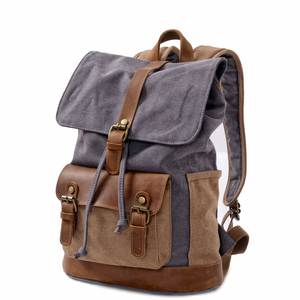 Men's Retro Urban Minimalism Breathable 20-35L Canvas <b>Backpack</b> Outdoor Leisure Short-distance Travel Computer Hiking Mountain - Product Image 1