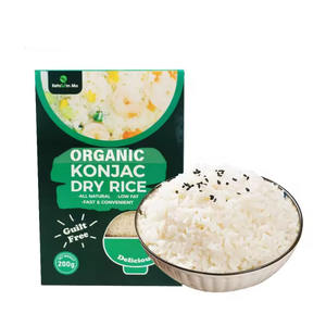Riz instantané de Shirataki Konjac biologique à faible teneur en glucides sans sucre et sans goût 200g en vrac Emballage OEM certifié Halal - Product Image 1