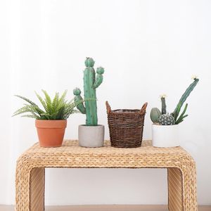 <span class=keywords><strong>Cesto</strong></span> Portafiori in <span class=keywords><strong>Vimini</strong></span> Intrecciato a Mano YULIN JIAFU con Rivestimento Impermeabile, <span class=keywords><strong>Portavaso</strong></span> Decorativo Naturale Giallo - Product Image 6