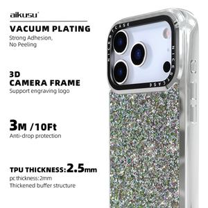 Aikusu High-end Luxury Dazzling Elite Series Mirror Silver Shine Factory Custom <b>Magnetic</b> Phone <b>Case</b> for <b>iPhone</b> 17 16 15 Pro Max - Product Image 2