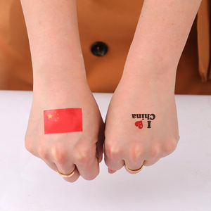 Fans de football OEM de haute qualité visage et corps autocollant de <span class=keywords><strong>tatouage</strong></span> temporaire drapeau national corps bras Design décoratif - Product Image 3