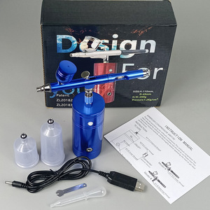 Airbrush Handheld Rechargeable <b>Pump</b> Dual Action Gravity Feed Adjustable Speed Makeup Spray Paint Portable 100-150mm - Product Image 4