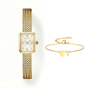 ชุดนาฬิกาข้อมือแฟชั่นควอตซ์สำหรับผู้หญิงขายดีอันดับต้นๆ ชุดนาฬิกาข้อมือหรูหราสำหรับสุภาพสตรี นาฬิกาข้อมือทรงเหลี่ยมขนาดเล็กสำหรับผู้หญิง - Product Image 2