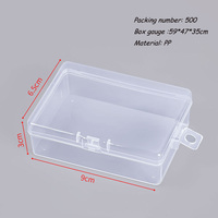 Tastiera in plastica trasparente in miniatura interruttore per imballaggio Organizer rettangolare in miniatura in plastica scatola interruttori da tastiera
