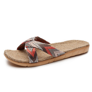 Chaussons d'intérieur Chaussons d'intérieur pour femmes Chaussons légers en lin pour couple Chaussons légers pour la maison - Product Image 6