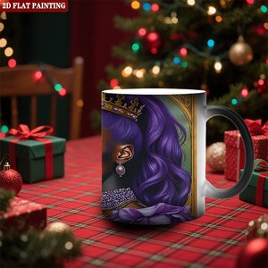 High Temp Resistant 11oz Frosted Black <b>Ceramic</b> Magic Mug Heat Sensitive Color Changing <b>Cup</b> - Product Image 2
