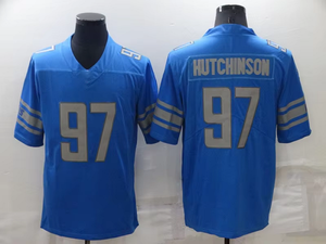 Groothandel Gestikte Amerikaanse Voetbaltruien Nieuw Seizoen #0 Gibbs #1 Williams Detroit Leeuwen Borduurtruien - Product Image 4