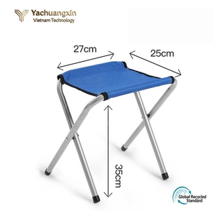 Folding <b>Stool</b> Chair Outdoor Portable Aluminum Oxford Fabric Minimalist Design Camping Use Rectangular Shape Foldable - Product Image 4