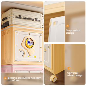 Xe đẩy đựng đồ chơi xếp chồng họa tiết dễ thương của Tổ chức Đồ chơi Trẻ em Tân Hàng, hộp đựng đồ chơi hoạt hình dày dặn, dung tích lớn dành cho trẻ em - Product Image 6