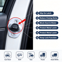 Protection de porte de voiture en silicone personnalisée, universelle, anti-collision, absorption des chocs, amortisseur de porte de voiture en caoutchouc