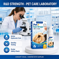 Gouttes oculaires pour animaux Zourunan 10ml, acide hyaluronique, rinçage doux des yeux, soin quotidien pour chiens et chats, hygiène animale, vente en gros en marque privée