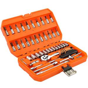 Steeltreks – Nouveaux Kits d'Outils en Gros OEM ODM, 46 Pièces, Clés Mixtes pour Mécaniciens, Clé à Cliquet 72 Dents, Ensembles d'Outils Manuels - Product Image 1