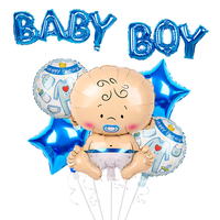 Ballons en aluminium lettres BÉBÉ connectées multicolores pour décoration de fête prénatale et d'anniversaire, vente en gros usine BSCI