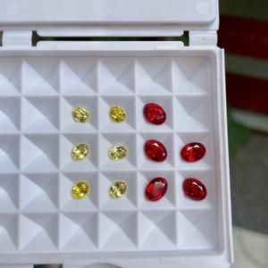 Il laboratorio ovale ha creato una pietra preziosa sfusa rosa/giallo/viola/blu scuro idrotermale di zaffiro sintetico rubino - Product Image 3
