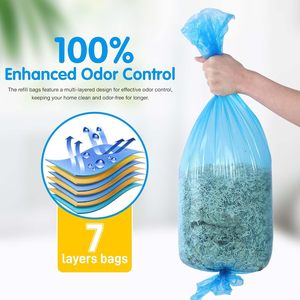 Sacs de recharge parfumés pour litière pour chat <span class=keywords><strong>Tommee</strong></span> <span class=keywords><strong>Tippee</strong></span> Diaper Genie Munchkin, compatibles avec le seau à litière Genie, doublures anti-fuite à sept couches et anti-odeurs - Product Image 4