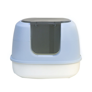 Closed <b>Cat</b> <b>Litter</b> Box 100L Plastic Rectangle Manual Operation For <b>Cats</b> Totally Closed Design - Product Image 5