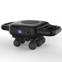 Pistolet de massage professionnel à 6 têtes, vibrations haute fréquence, pour la relaxation corporelle et l'application musculaire transfrontalière