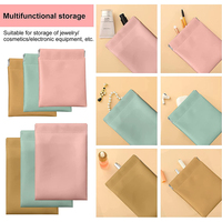 Sacs à boucles d'oreilles en cuir d'agneau de luxe avec logo personnalisé, 4x6 pouces, pochettes pour pendentifs en PU avec fermeture automatique Yichen YC-PU2023030145