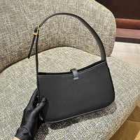 Grosir produk dari China Watch tas desainer untuk wanita kulit asli tas bahu produsen Retro sederhana tas setengah bulan