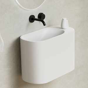 Lavabos Suspendidos al por Mayor, Lavabos de Cerámica Montados en la Pared, Lavabos Pequeños para Baño Montados en la Pared - Product Image 4