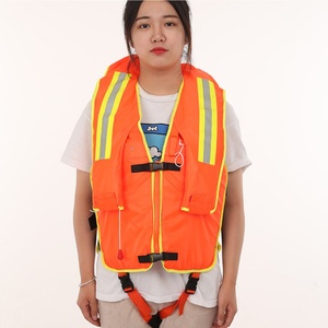 AmpsafeX 275N Gilet de sauvetage orange réfléchissant, veste de sauvetage gonflable manuelle et automatique avec mousse EPE, cylindre de CO2 de 33 g, utilisation universelle - Product Image 2