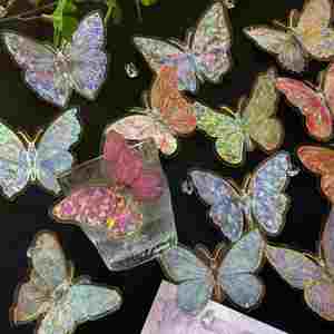 Pegatina de Pared 3D con Diseño de Mariposa, Pegatina Decorativa de Pared de PET, Pegatina de Mariposa Hueca para Decoración DIY - Product Image 3