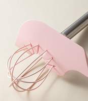 Spatule en silicone avec fouet, ensemble d'ustensiles de cuisson antiadhésifs de qualité alimentaire pour étaler la crème, mélanger et cuisiner