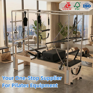 Reformer Pilates Cadillac 3-en-1 peu encombrant avec conception d'assemblage facile et manuel de mise en place pour les académies de formation d'instructeurs - Product Image 1