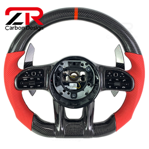 Volant en fibre de carbone personnalisé pour Mercedes Benz C300 GLC X253 C253 W211 W221 W222 E63 <span class=keywords><strong>AMG</strong></span> C63 W212 W205 W204 W213 2012-2021 - Product Image 1