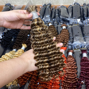 <span class=keywords><strong>Extensiones</strong></span> de Cabello Humano Virgen Vietnamita Rizado FYD al por Mayor, Paquetes de Cabello Humano Ondulado Profundo 10A para Trenzas Boho - Product Image 3