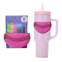 Nouvelle pochette pour bouteille d'eau personnalisée en forme de dumpling avec bande élastique réglable pour Owala Stanley Yeti 40oz