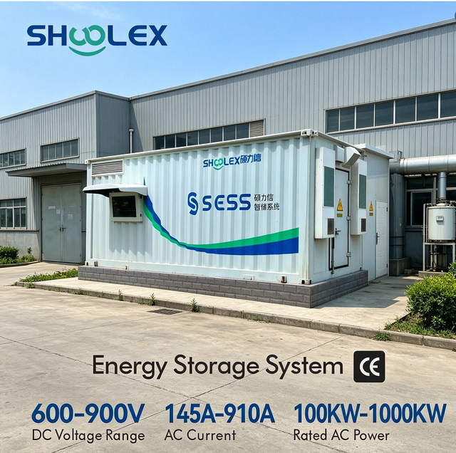 SHUOLEX 1MWh High Capacity Lithium Ion Battery Containerized BESS Industrial Energy Storage System RS485 Communication IP54
