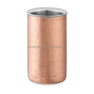 Refroidisseur à vin vintage en acier inoxydable fait main, élégant seau à glace pour refroidir les boissons - Product Image 2