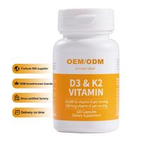 Capsules de Vitamine D3 + K2 Végétaliennes de Haute Qualité OEM/ODM – Complément de Santé pour l'Humeur, Sûr pour les Adultes Non Enceintes et les Nouveaux-nés