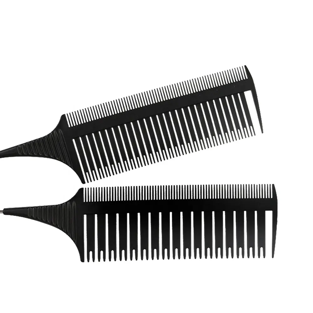 Wholesale Black Plastic Hair Combs Kit Salon Barber Comb Brushes Anti-Static Hairbrush Hair Styling Tool For Hair Salon