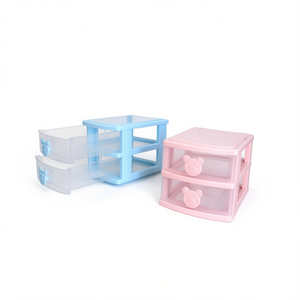 Organizador de Cajones de Plástico Zaa, 14.5x11x10 cm, Doble Nivel, Desmontable, para Organización del Hogar y Habitación Infantil - Product Image 1