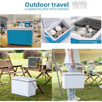 Glacière isotherme multifonctionnelle grande et portable en plastique PE de qualité alimentaire pour le camping en plein air, la plage, les voyages et la pêche