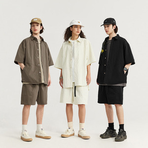 Conjunto de camisa y pantalones cortos para <span class=keywords><strong>hombre</strong></span> al <span class=keywords><strong>por</strong></span> <span class=keywords><strong>mayor</strong></span>, conjunto de dos piezas para <span class=keywords><strong>hombre</strong></span>, conjunto de dos piezas de diseño informal urbano para <span class=keywords><strong>hombre</strong></span>, conjunto corto de verano de dos piezas, <span class=keywords><strong>ropa</strong></span> 2024 - Product Image 2