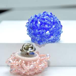 Parti iş için lüks renkli kristal Rhinestone çiçek broş yaka <span class=keywords><strong>Pin</strong></span> - Product Image 1