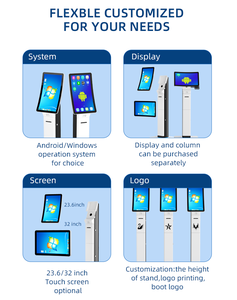 OEM ODM pantalla táctil capacitiva paisaje seguridad <span class=keywords><strong>social</strong></span>/lector de tarjetas bancarias impresora de billetes QMS quiosco de autoservicio quiosco para banco - Product Image 3