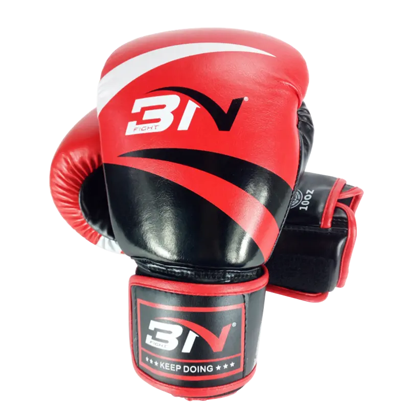 ถุงมือต่อยมวยสำหรับ MMA มวยไทยถุงมือชกมวยนวมชกมวยแบบมืออาชีพขนาด12ออนซ์สีแดงออกแบบโลโก้ได้ตามที่ต้องการ