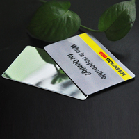 Carta Specchio in PVC Trasparente di Alta Qualità, Impermeabile, Personalizzata, Formato Carta di Credito, con Logo, Carta Magnetica