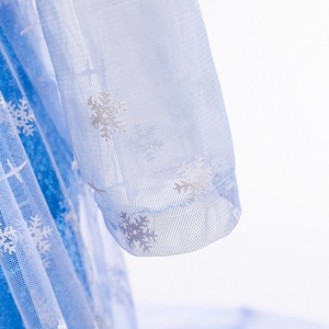<span class=keywords><strong>Elsa</strong></span> da vestito da principessa congelato per ragazza modello di fiocco di neve lungo mantello festa di compleanno per bambini vestito - Product Image 5