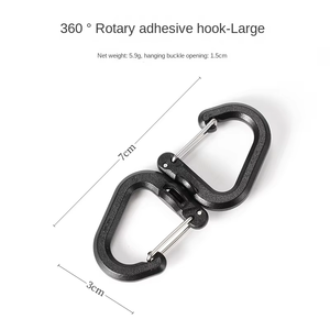 <span class=keywords><strong>Mousqueton</strong></span> double rotatif à 360° en plastique, clip pivotant d'extérieur, crochet en <span class=keywords><strong>S</strong></span> portable, double crochet pour sacs à dos, porte-clé<span class=keywords><strong>s</strong></span>, <span class=keywords><strong>mousqueton</strong></span> - Product Image 6