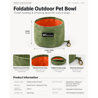 Bol à eau pliable pour animaux de compagnie, personnalisé avec logo, pour voyages, camping, promenades, extérieur, portable, OEM & ODM