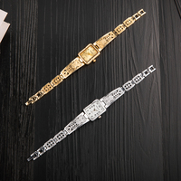 Montres-bracelets de luxe de marque supérieure en or et argent, à quartz, avec bracelet en métal, pour femmes, élégantes, cadeau pour dames, Reloj Mujer