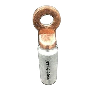 HOOYU HYPTV DTL-10 DTL-16 DTL-25 Automotive Power Cable Wire Lug Copper Bimetal Tin Plated 250V Connecting Tube Sleeve Joint